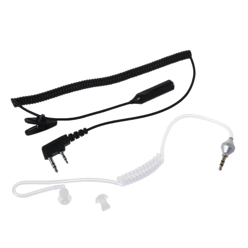 2-Pin PTT Mic Headset to 3.5mm Air Acoustic Tube Earpiece for Baofeng UV-5R 888s | Электроника