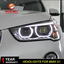 Чехол для автомобиля для BMW X1, фары,, BMW X1, светодиодные фары, светодиодные фары drl, фары для проектора H7 hid