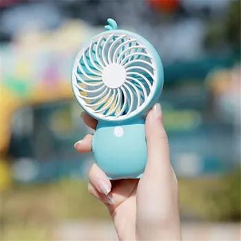 

Cartoon Yellow duckling Penguin mini handheld portable fan USB mute Second gear vigorous Four-leaf Fan