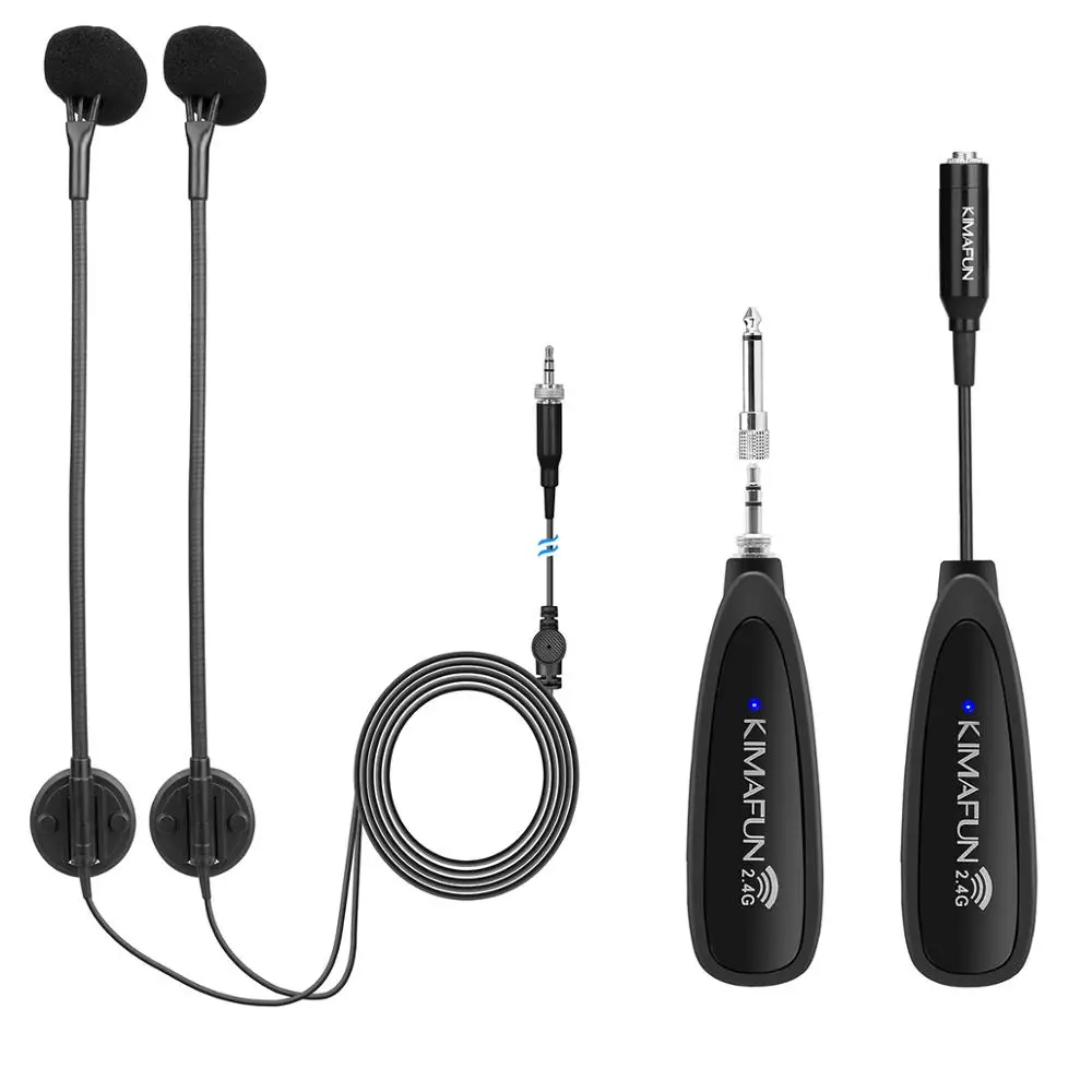 KIMAFUN 2 4G беспроводной микрофон профессиональный музыкальный инструмент