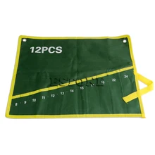 12 карманов Прочный Холст гаечный ключ рулон инструмент вверх сумка для хранения