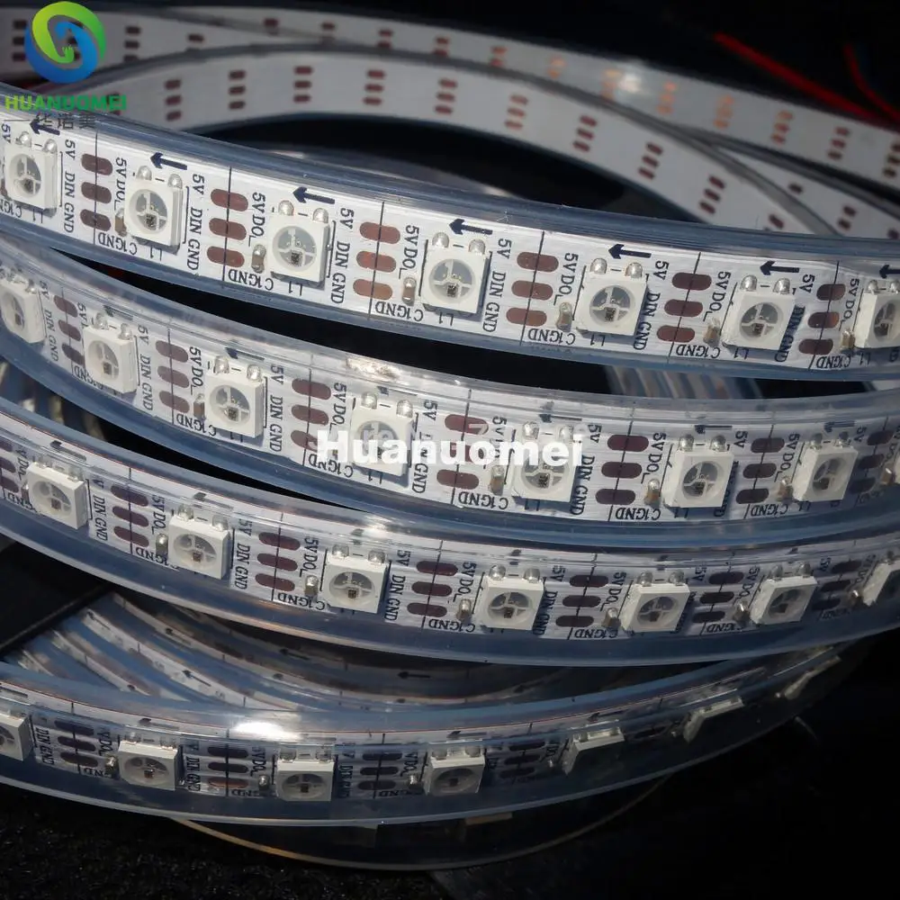 4m DC5V addressable SK6812 led pixel sripwaterproof in silicon tube74pcs SK6812/M with 74pixelswhite PCB | Лампы и освещение