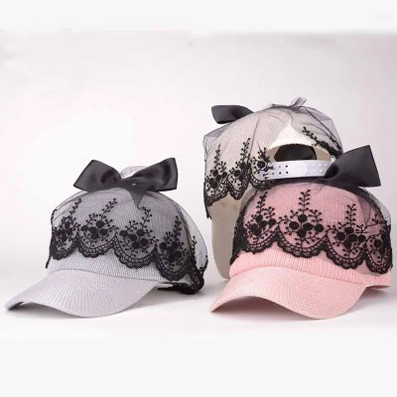fashion ladies baseball cap lace hat 