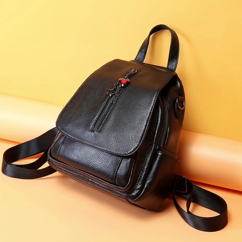 Nesitu Высокое качество Новые Модные Повседневные черные из натуральной кожи маленький женский рюкзак из натуральной кожи женские сумки на плечо M1086