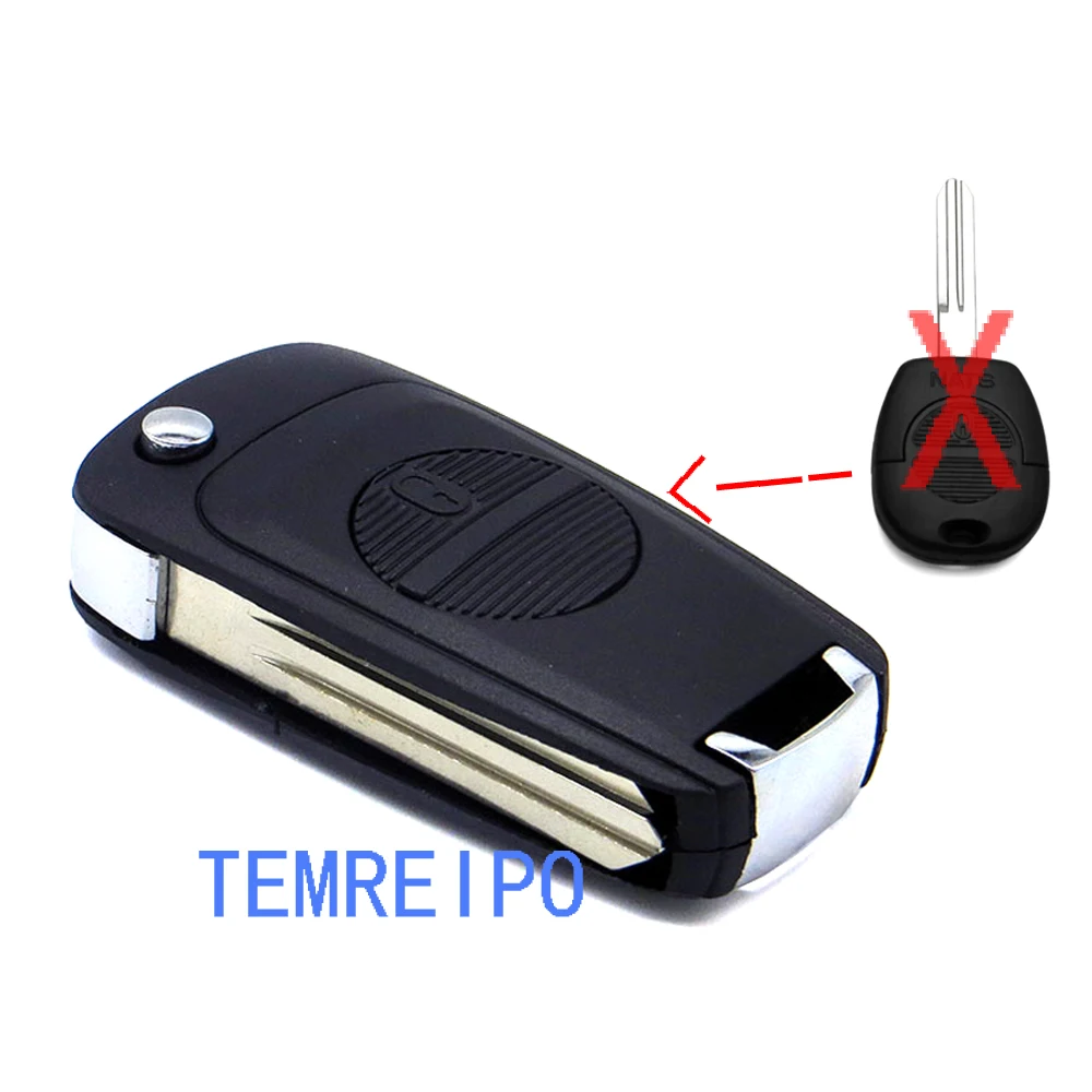 

5pcs/lot Replacement 2 Button Folding Flip Remote Key Shell Modified For Nissan Primera Micra Terrano Almera X-trail A32 Blade