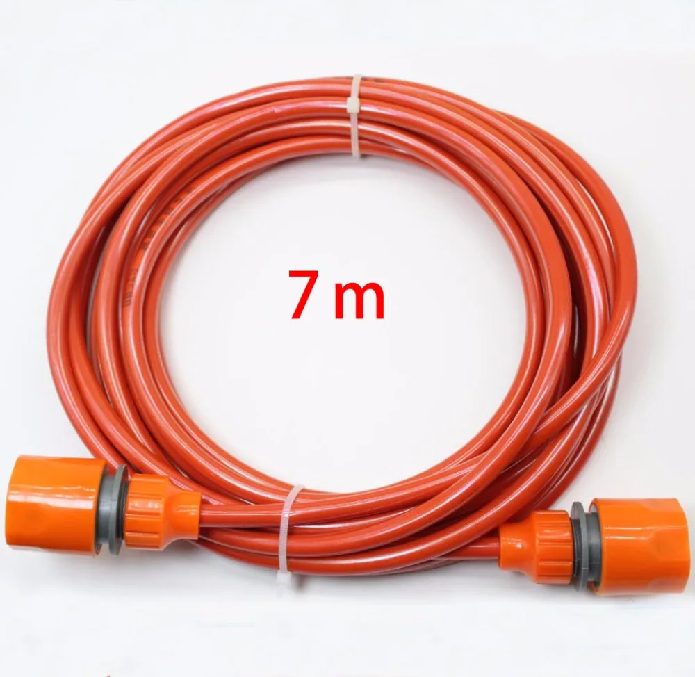 7 м(23 фута) длинный оранжевый ПУ полиуретановый шланг Труба с быстрым соединителем, высокое давление автомобиля шайба шланг трубы 5 мм(ID) x 8 мм(OD
