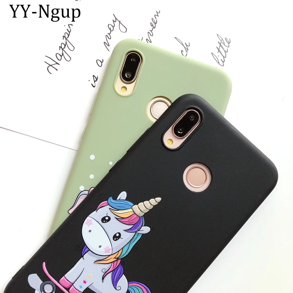 ETUI huawei Y5 Y6 Y7 Y9 чехол для телефона в форме единорога силиконовый мягкий чехол с покрытием для huawei P Smart Y5 Y6 Y7 Prime Honor 8A Coque