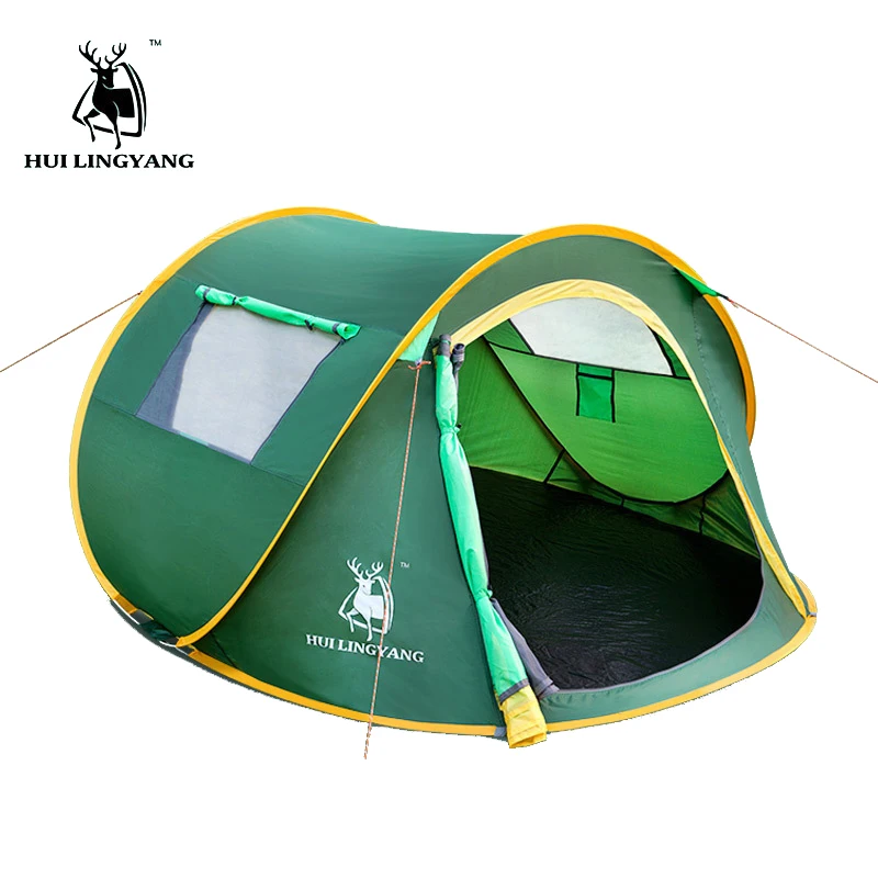 

Tent outdoor 2-3 person camping tent hand throw automatic opening tent camping automatic couple leisure fishing tent