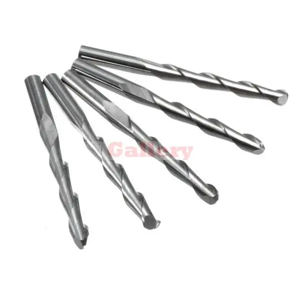 

5 Pcs Lot 1/8 Inch 2 Flute Carbide Ball Nose End Mills Cutter Cnc Bit 22mm Cel Gear Milling 1 Milling Cutter Drill Drill Bit Set