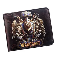 World of warcraft aliança carteira id cartão bi-fold carteiras legal filme jogo bolsa