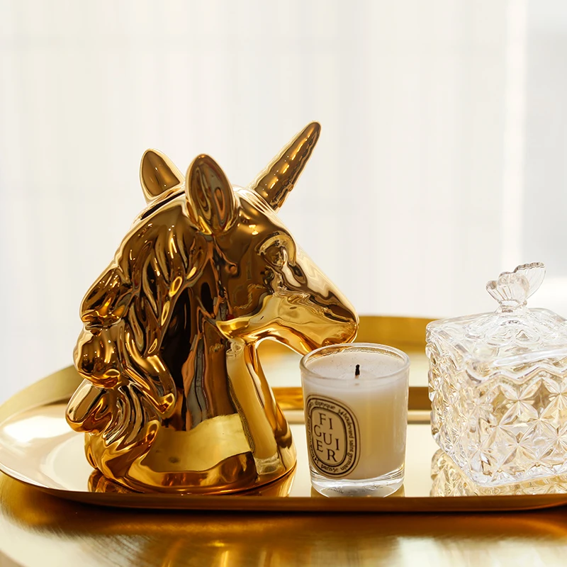 gold unicorn figurine