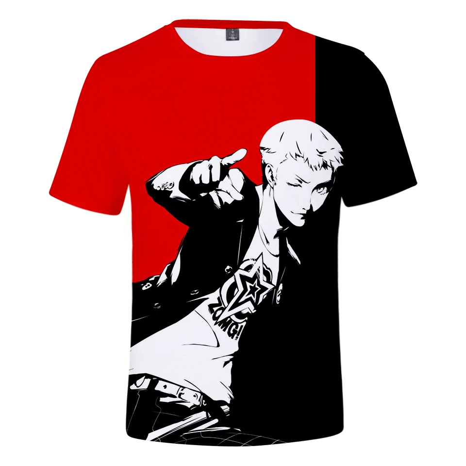 Футболка Persona Five Ren Amamiya летняя модная футболка с коротким рукавом Мужская/Женская