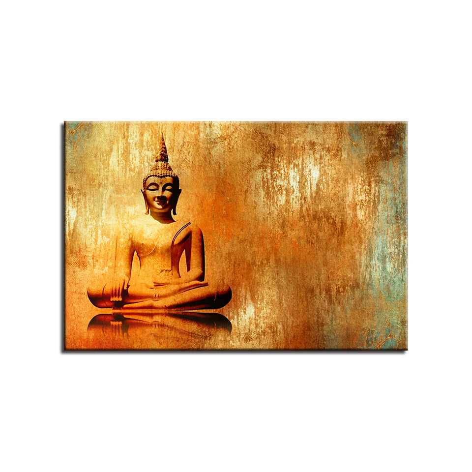1 шт. Абстрактная Картина на холсте с изображением Будды|wall art|buddhism postersprints pictures |