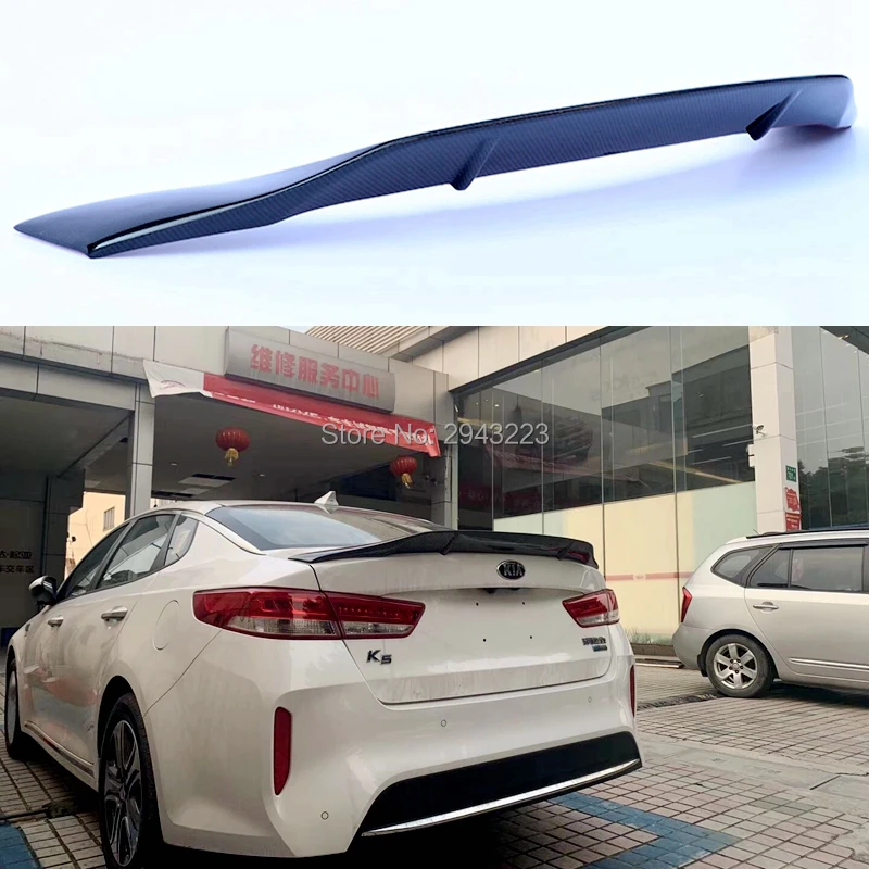 Подходит для Kia K5 Optima R-style высококачественный задний спойлер из углеродного волокна, задний багажник, губы, крыло, автомобильные аксессуары