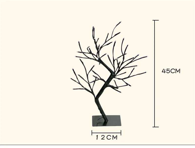 LED Emulation Christmas Tree Table Lamp Birthday Gift Room Bedside Decorative Light Modeling Lamp Small Night Light