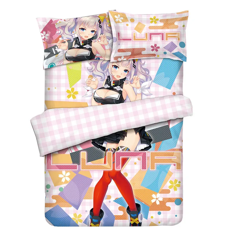 Kaguya Luna Printed Bedding Set Anime Bedspread Single Twin Full Queen