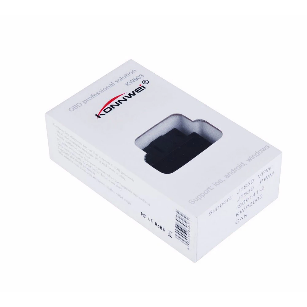 Konnwei KW903 Icar2 bluetooth elm327 V1.5 Pic18f25k80 чип детектор ошибок автомобиля OBDII сканер ELM 327 OBD