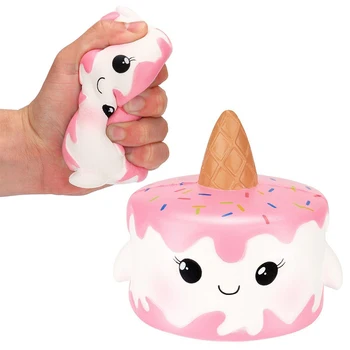 

Party Decoration Craft Toys Simulation Cake PU Artificial Fake cake Food Toys Slow Rebound Birthday Decoration children gift