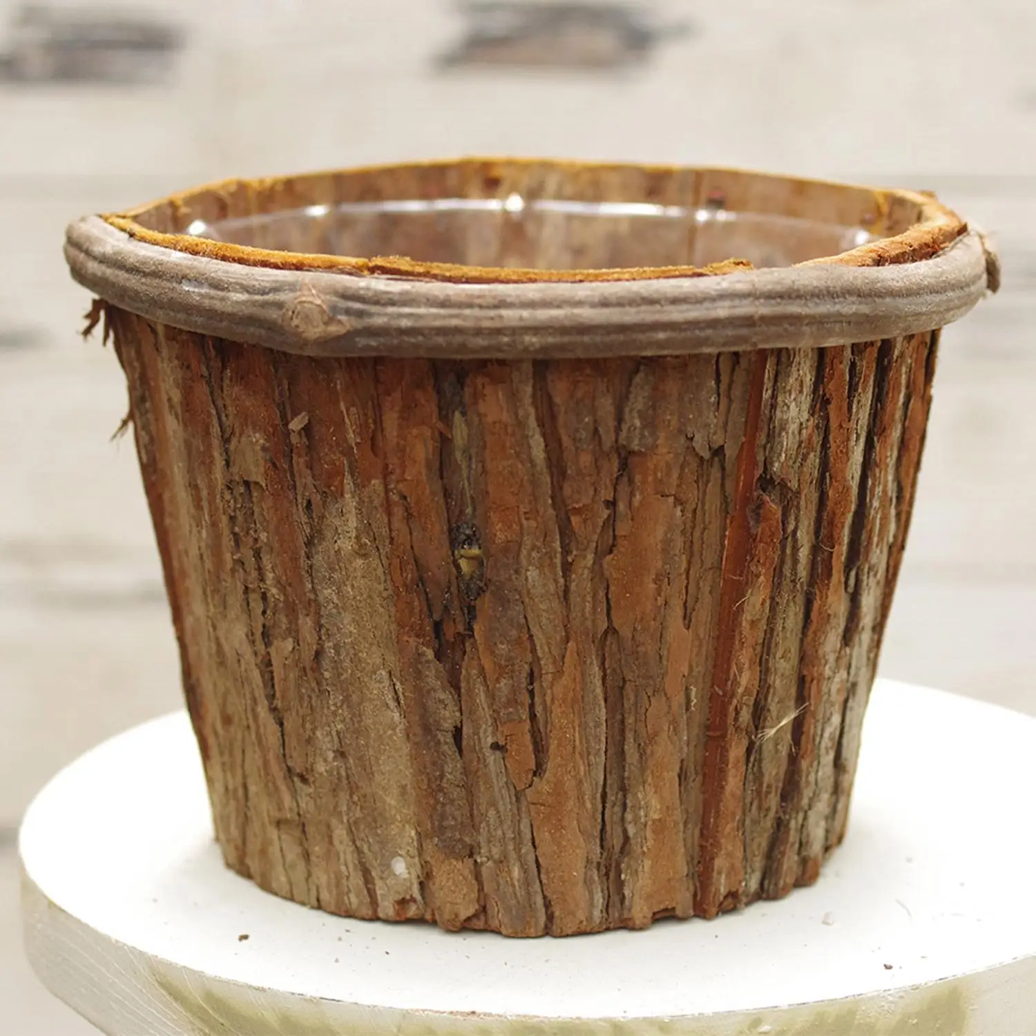 Wooden creative bucket Hydroponics flowerpot Fleshy plants Gardening