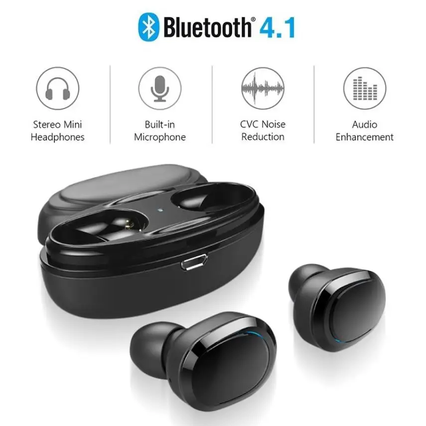 Спортивные TWS беспроводные Bluetooth наушники мини стерео Bluetooth наушники с микрофоном беспроводные наушники для Iphone Android