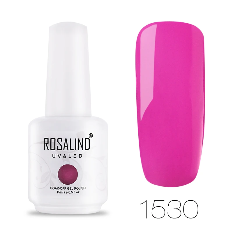 ROSALIND гель 1 S, новинка, 15 мл, Гель-лак для ногтей, УФ-светодиодный, замачиваемый, грунтовка для ногтей, полуперманентный, для дизайна ногтей, гель-лаки для маникюра - Цвет: RH1530