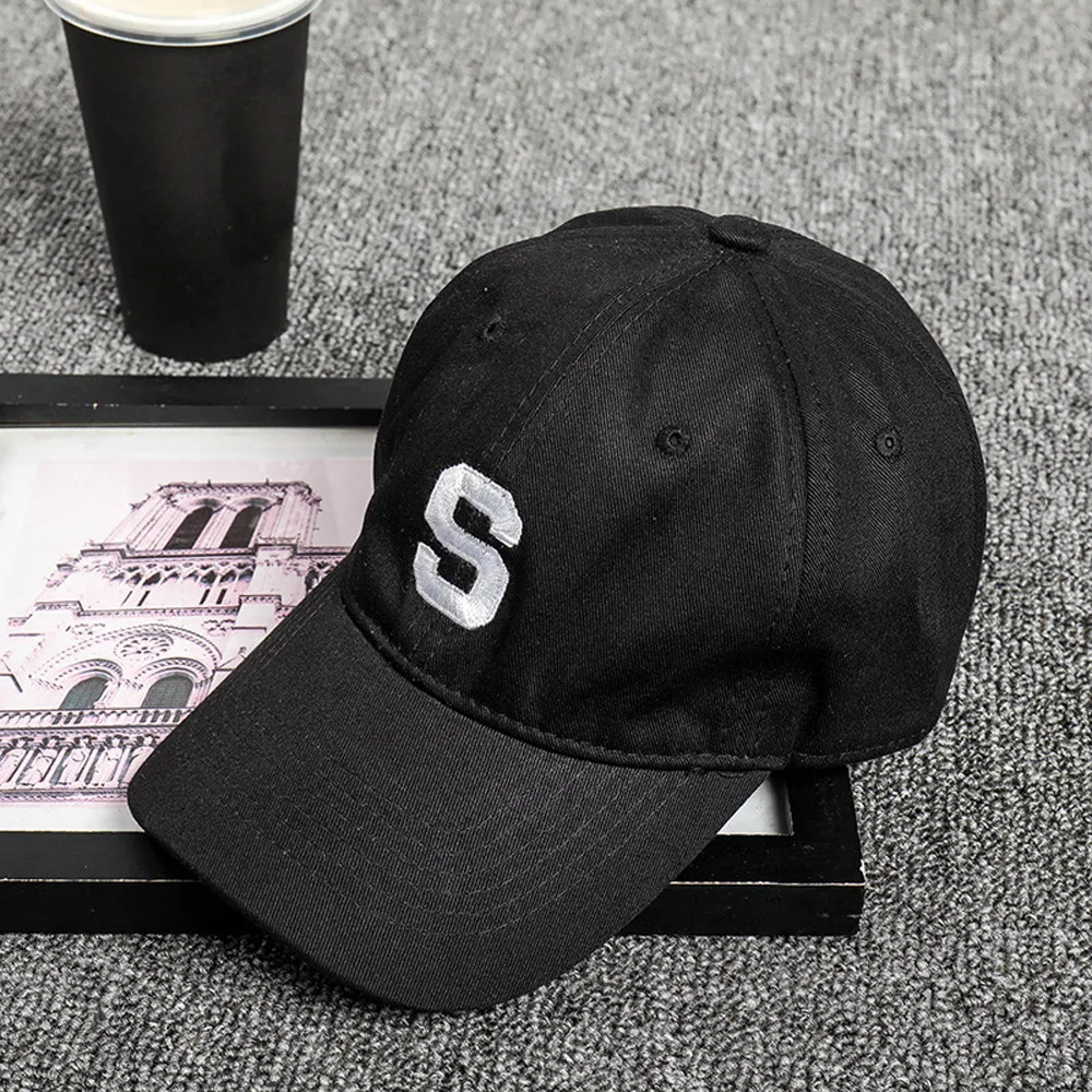 Старинная Буква S Twill Хлопковые бейсболки женские мужские хлопковые регулируемые классные snapback Мужская шляпа gorra hombre# pingyou