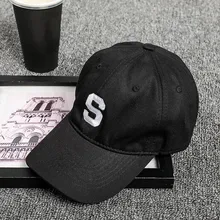 Старинная Буква S Twill Хлопковые бейсболки женские мужские хлопковые регулируемые классные snapback Мужская шляпа gorra hombre# pingyou