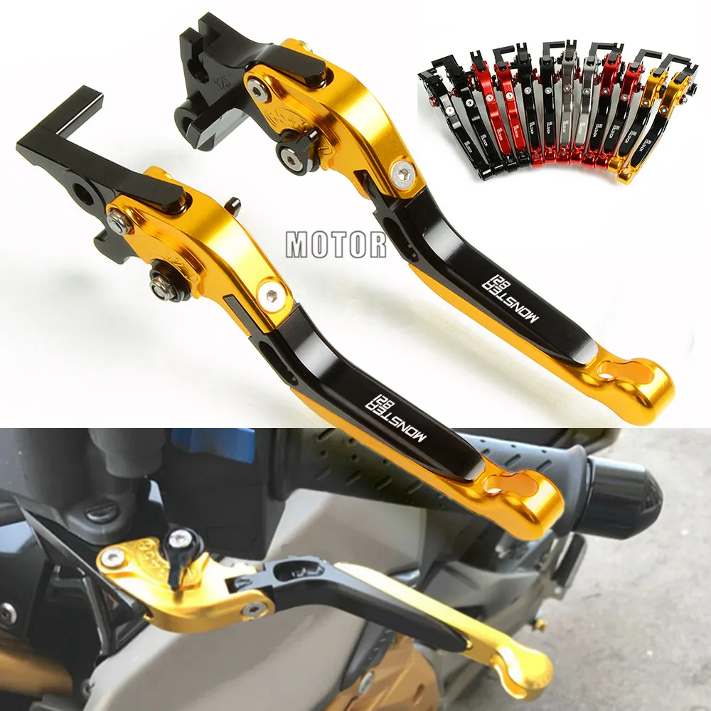 CNC мотоциклов сцепные рычаги для DUCATI 821 MONSTER 821 Регулируемая Складная Выдвижные Тормозные ручки