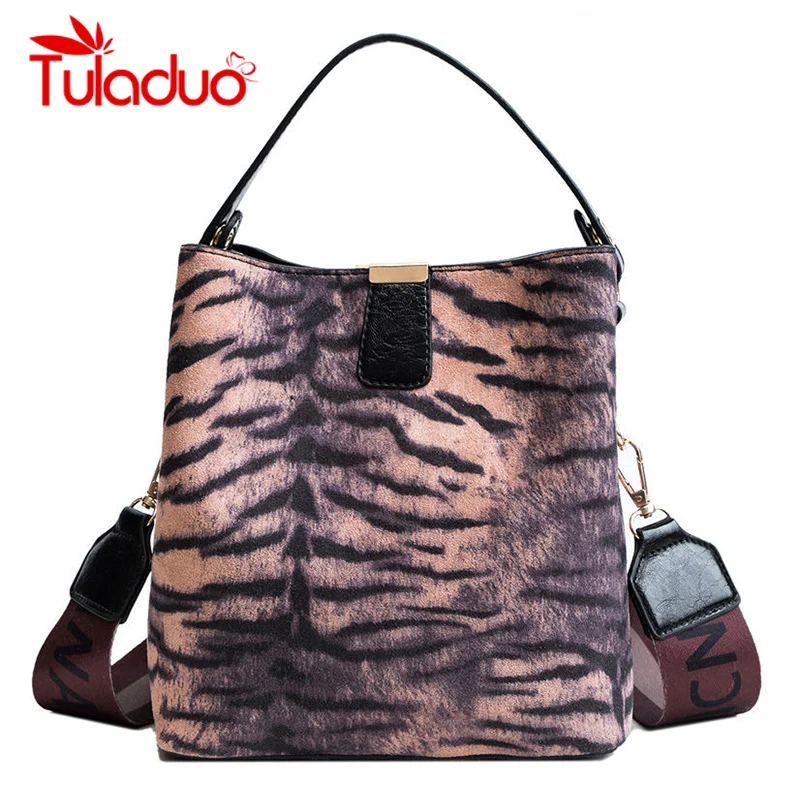 faux tiger printing bags for women 2018 luxury handbags women bags designer letters shoulder messenger bag strap top-handle bag