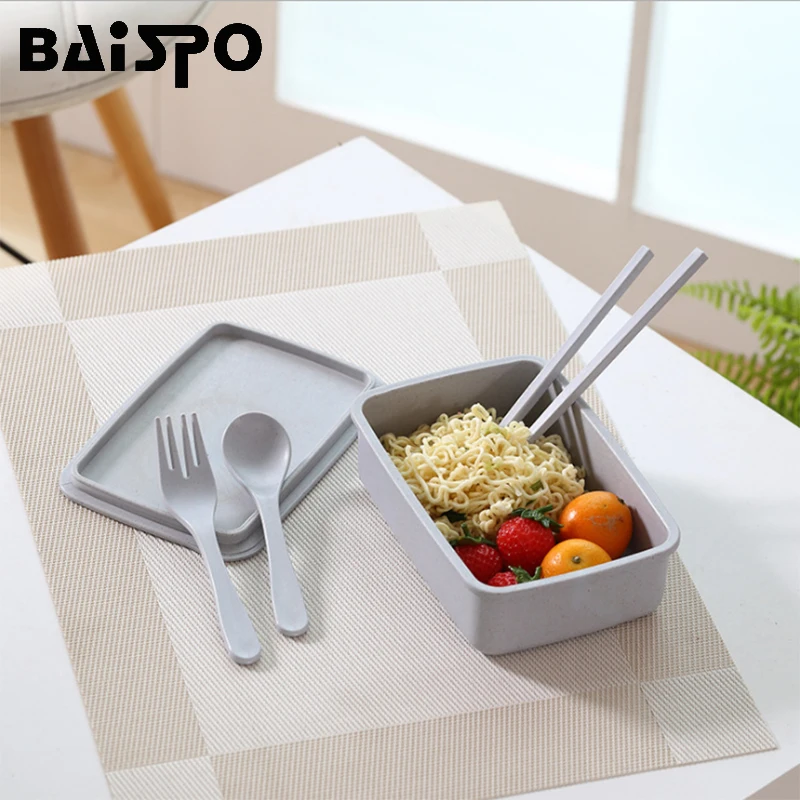 Ланч бокс BAISPO с подогревом для микроволновой печи коробка бэнто детский пищевой