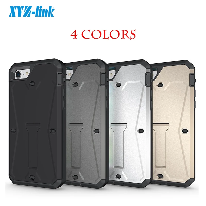 XYZ-link Anti-knock Waterproof Case for iphone 7 Cover TPU+PC Heavy Duty Protection With Kickstand 4 colors |