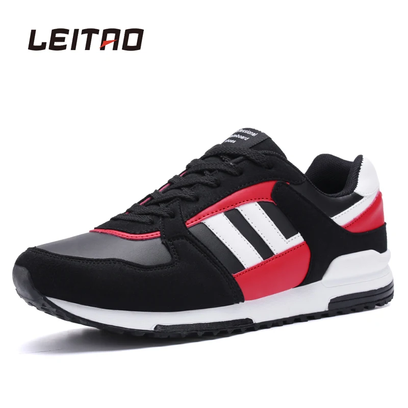 LEITAO Men Sport Sneakers Comfortable Buffer Running Shoes Breathable Male