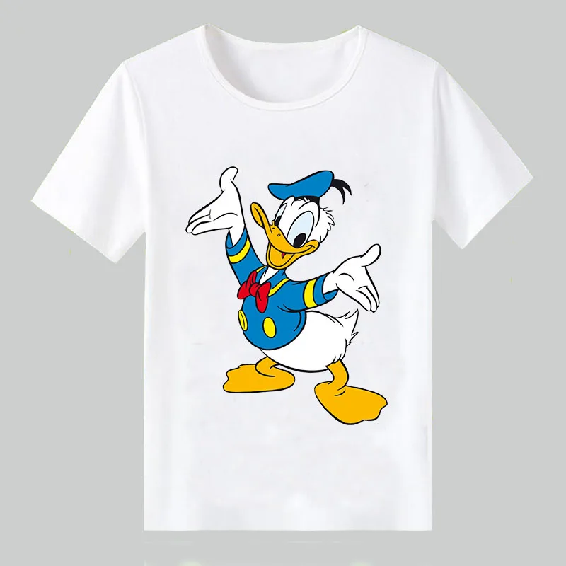 Милая Белая футболка с принтом «Daisy Duck» и «friends» для мальчиков и девочек - Color: 4