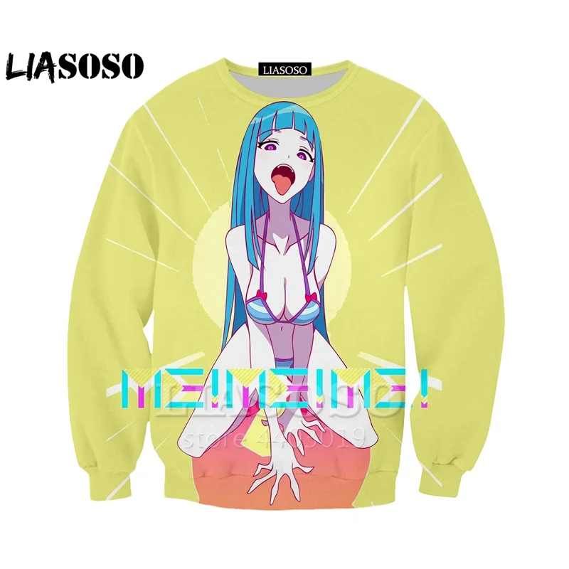 

LIASOSO New Men/Women 3d Sweatshirts Anime MEME Print Pullovers Streetwear casual Pullovers Funny Harajuku Sexy Sweats A048-03