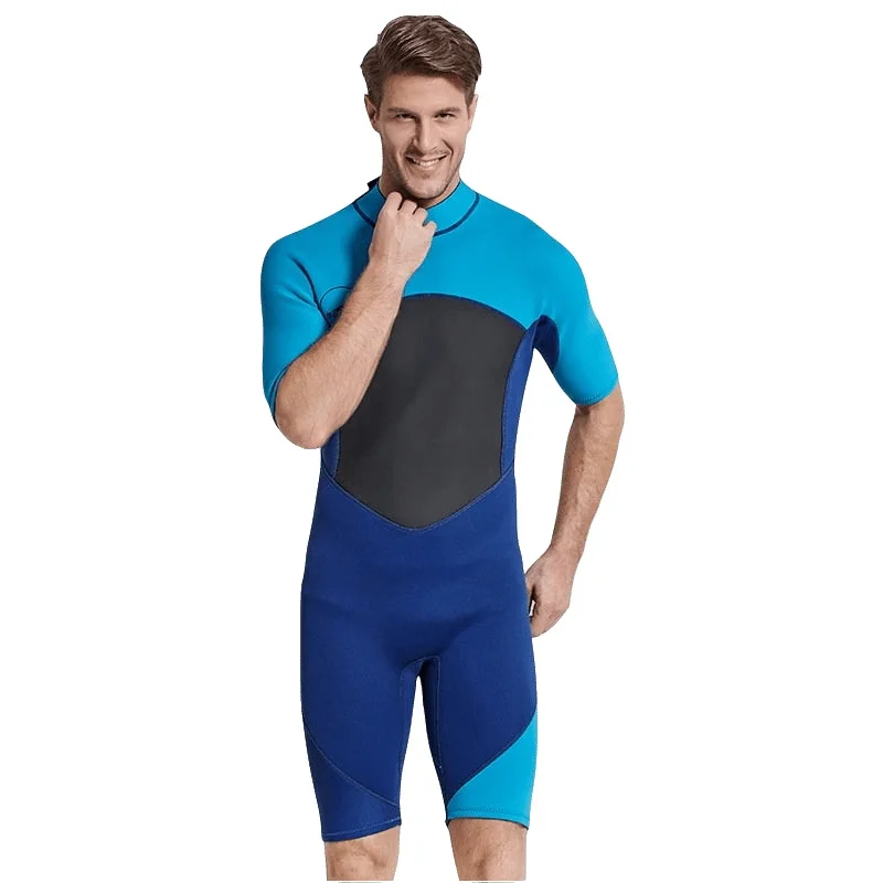 2018 Men Wetsuit One piece 2mm Neoprene Swimsuit Dive Surf Swim Bathing