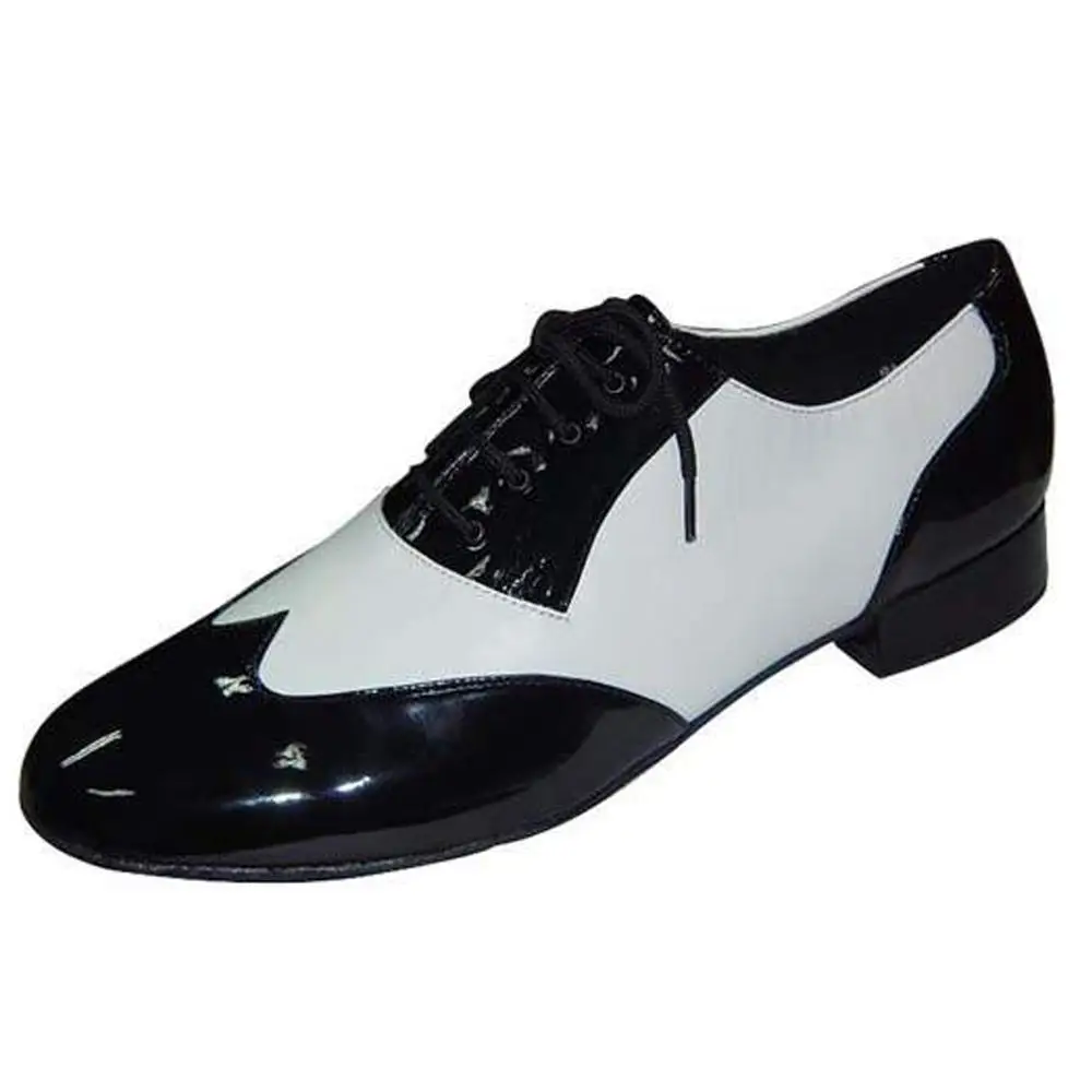 1 Inch Heel Men's Latin Ballroom Shoe,Salsa Socials Party Indoor Soft Sole Dance Shoe 