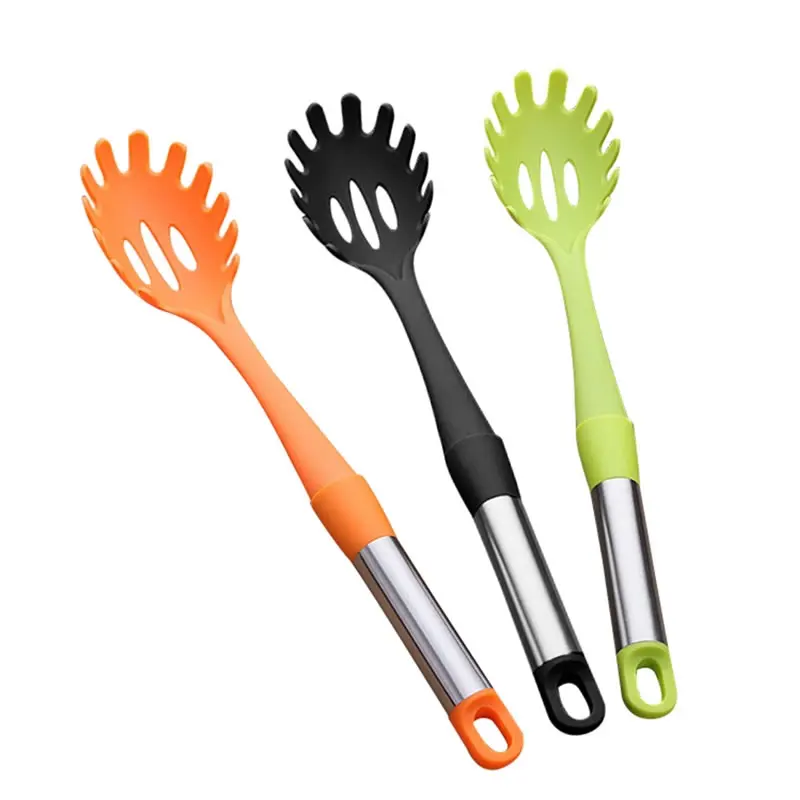 

Nylon Pasta Scoop Fork Heat Resistant Spaghetti Serving Spoon Tongs Noodle Measurer Holder Server Cooking Tools Kitchen Gadgets