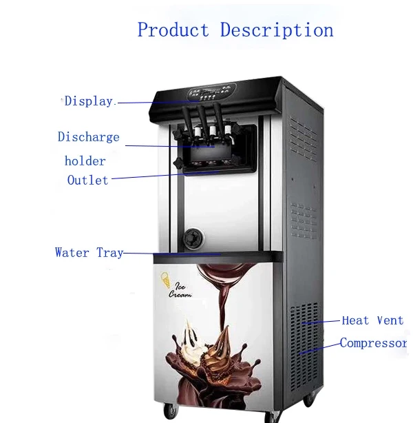 2200 Вт нержавеющая сталь 22л/ч американская машина для мороженого taylor машина для мороженого цена океан мощность мягкая машина для мороженого с CE