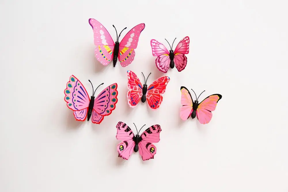 

12 Pairs 3D Home Decor DIY Wall Sticker Stickers Butterfly Room Decorations New Wall Stickers Poster Wallpaper For Fun and Love