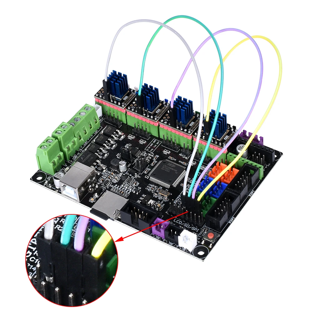Драйвер BIGTREETECH TMC2208 V3.0 для шагового двигателя UART запчасти 3D принтера TMC2130 TMC2209 SKR V1.4