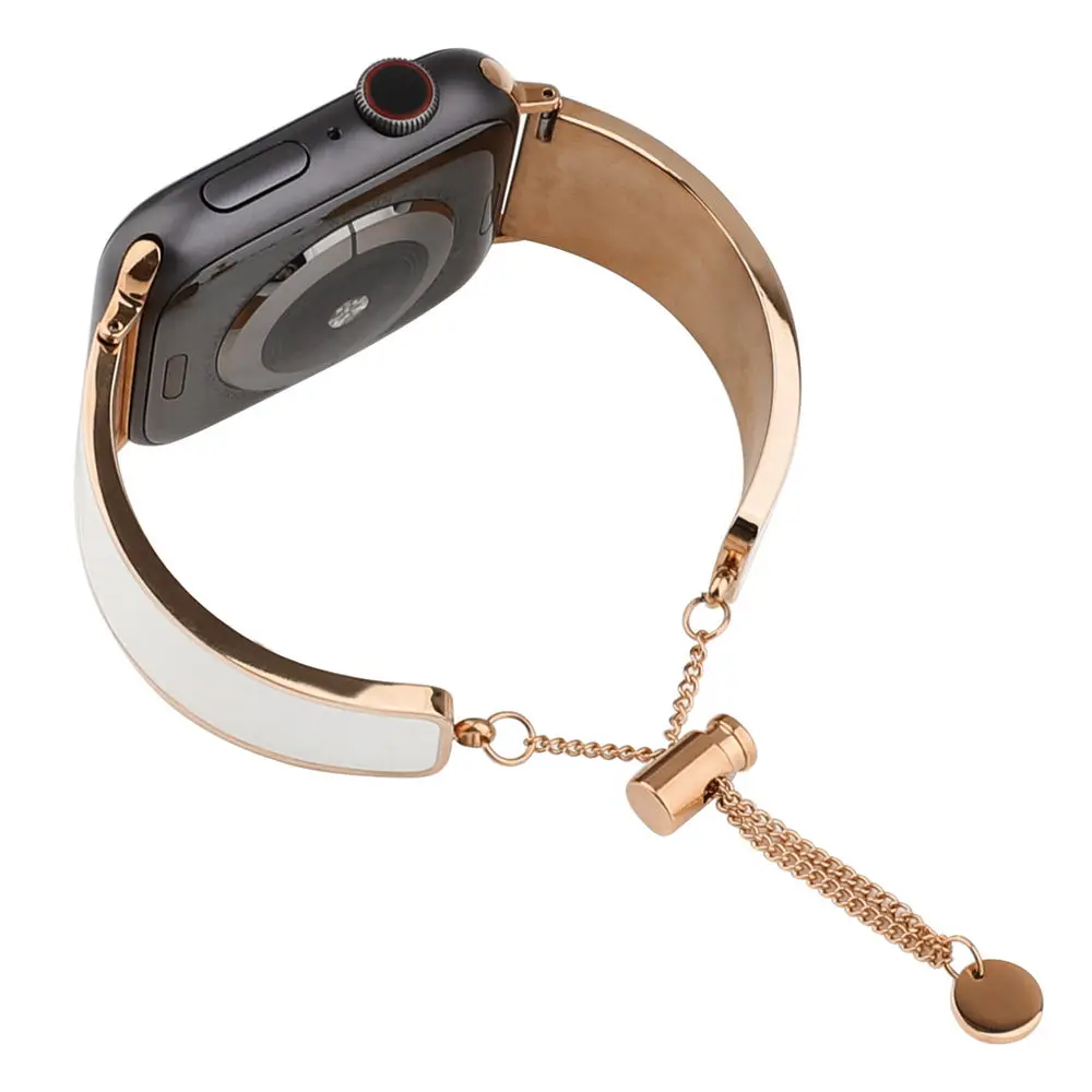 Женские часы браслет для Apple Watch полосы 38 мм 42 мм 40 мм 44 мм регулируемый ремешок из нержавеющей стали для iWatch серии 4 3 2 1