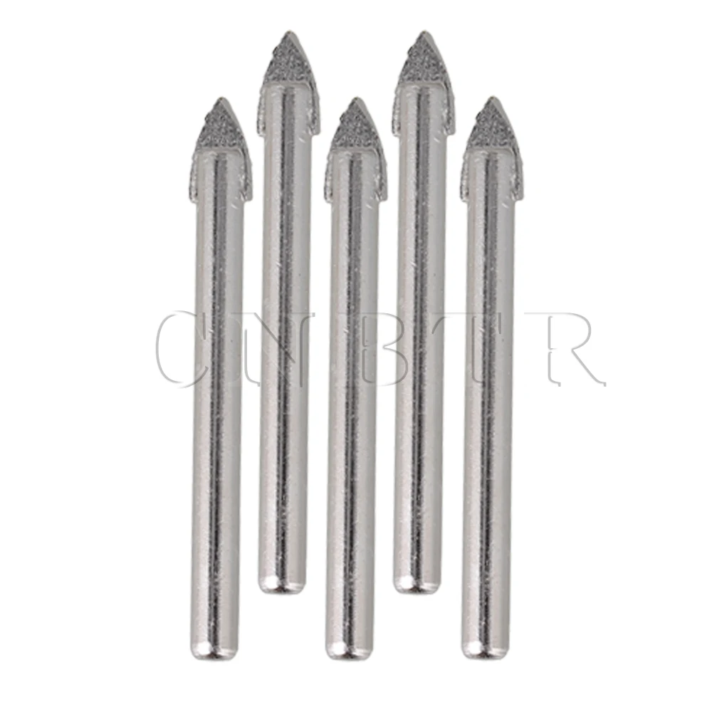 CNBTR 5 pcs 8mm Width Carbide Tip Mirror Glass Ceramic Tile Drill Bit