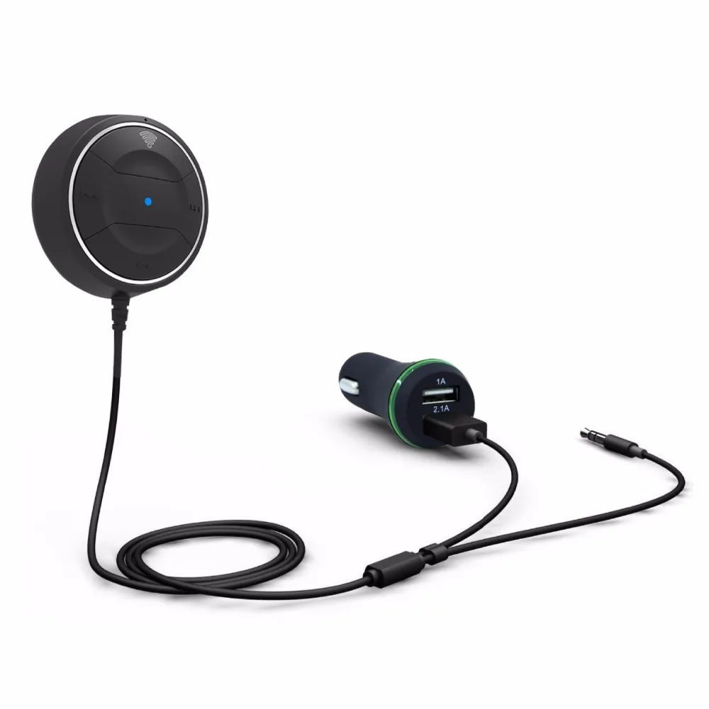 

Handsfree NFC Car Kit Bluetooth Aux 3.5mm 12V Dual USB Charger Wireless Talking Audio Music Receiver Speakerphone Microphone
