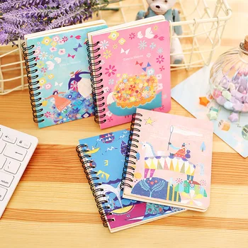 

1 PCS Creative Mini Notebooks Spiral Notebooks cute COIL Student Stationery Supplies kawaii planner pupils 56k Color Diary Books
