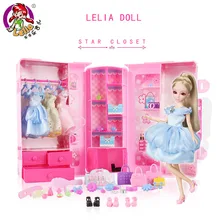 정품 Lelia 인형 소녀 장난감 인형 패션 의류 신발 정장 카와이 인형 액세서리 어린이를위한 액세서리 어린이 생일 선물