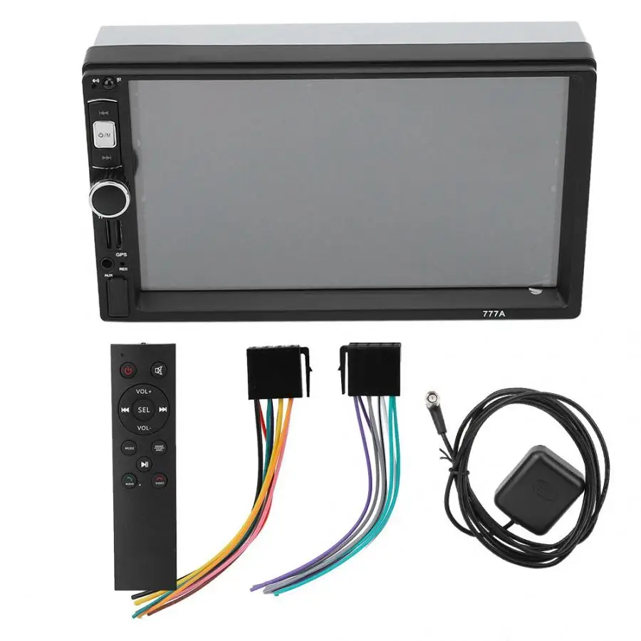 7in Автомобильный MP3 радио аудио стерео Мультимедиа HD Bluetooth MP5 плеер gps навигационный экран разрешение 1024*600 ABS+ алюминиевый сплав