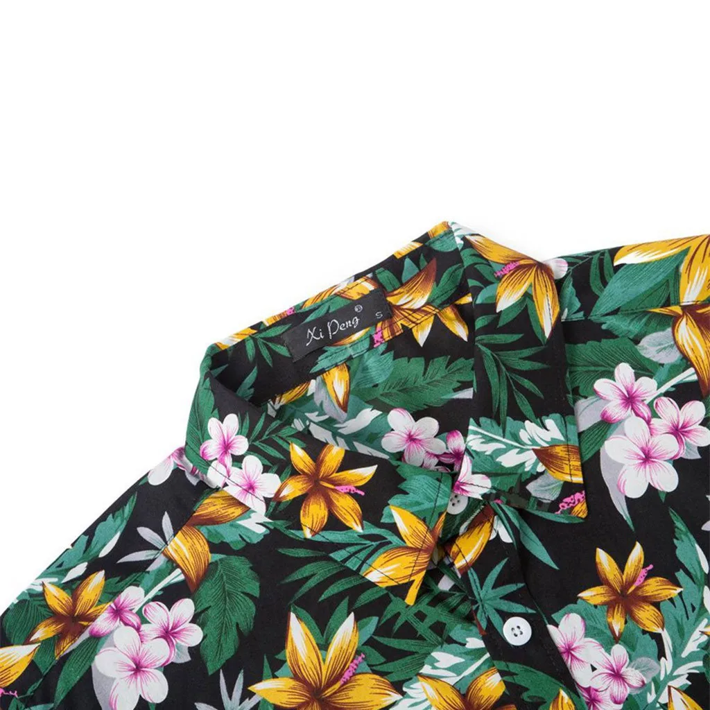 Мужская рубашка Летняя Повседневная Мужская s 3D цветная с цветочным принтом Bouse модная трендовая цветная рубашка с короткими рукавами chemise