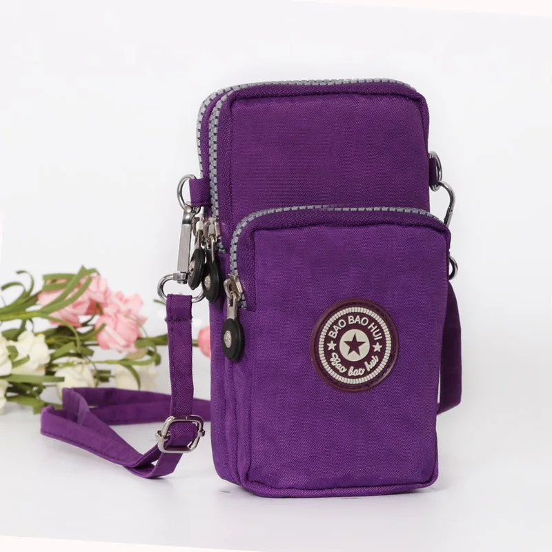 For iphone/Xiaomi/Huawei/Samsung Universal Running Bag Arm Wrist Hand Sport Phone Case For Women Man Holder Pouch Box Below 6.43 - Цвет: Purple