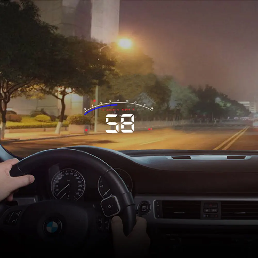 

Car-styling hud universal M6 GPS Head up Display Vehicle alarm security stystem vs OBDII car windshield project driving