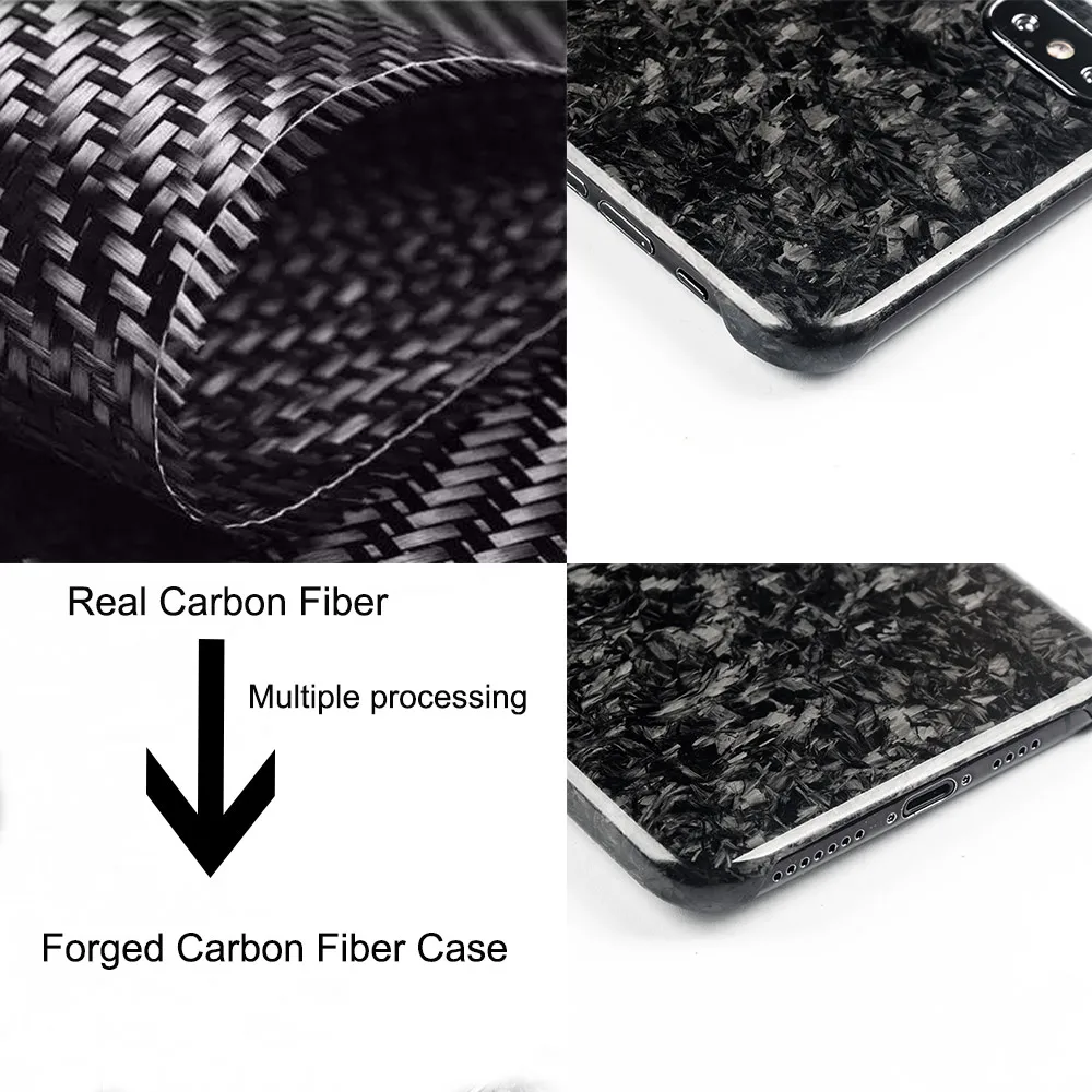 New Luxury Forged Composite Real Carbon Fiber Mobile Phone Case For Iphone Xsmax Cover Full Protection For Iphone X Xs Xr Case Phone Case Covers Aliexpress